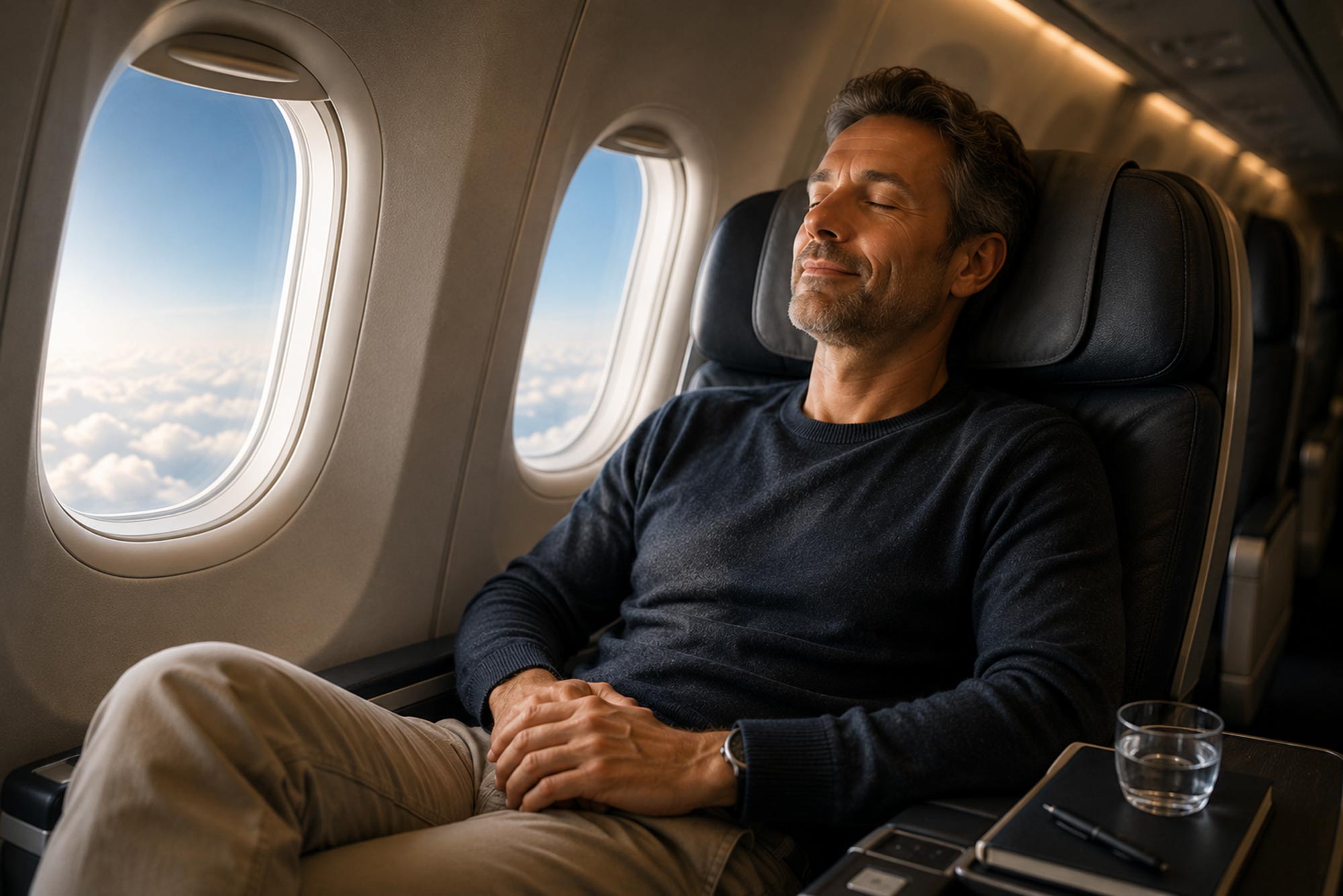 Entspannt Fliegen durch Hypnose
